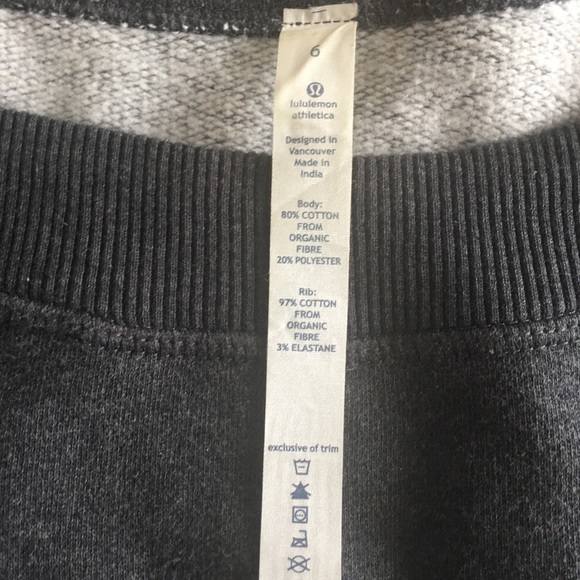 Lululemon Good Karma Crop Sweater Size 6 Grey - Picture 5 of 5